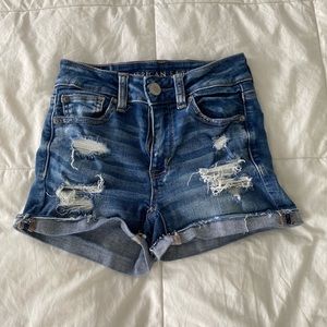 American Eagle dark wash shorts